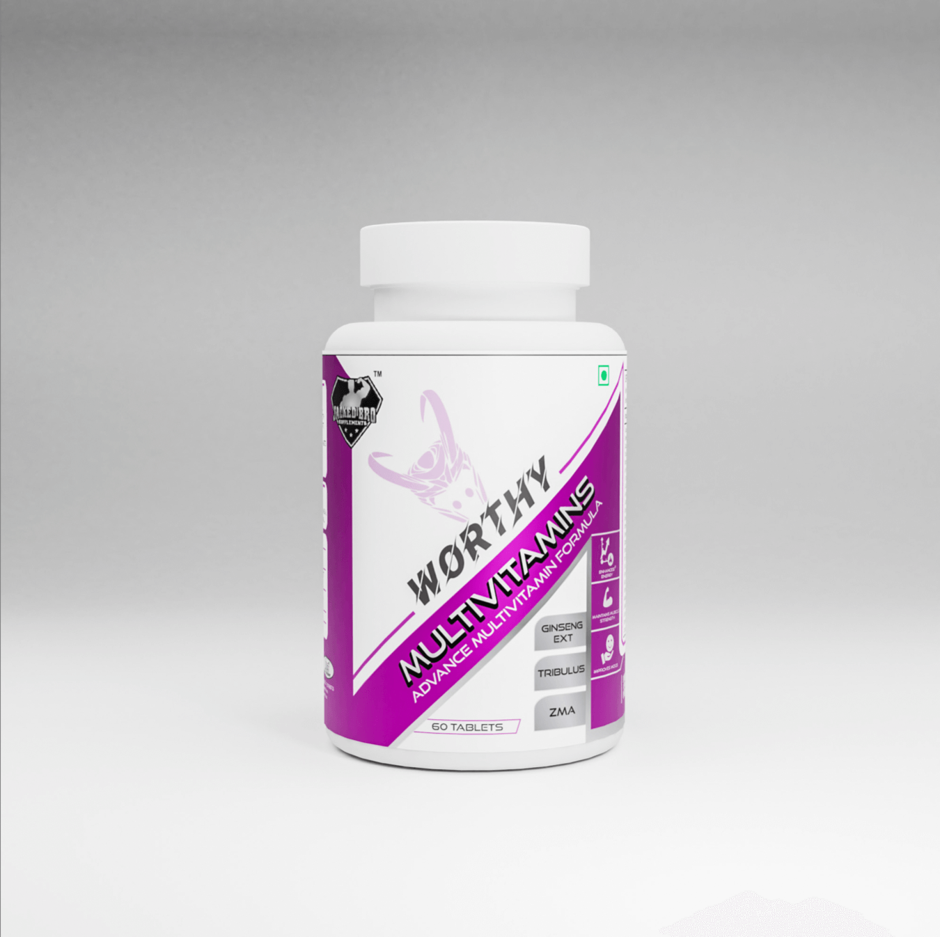 Worthy Multivitamins Front (60 Tablets)